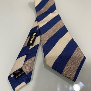 Paul Stuart Blue and Gray Striped Tie